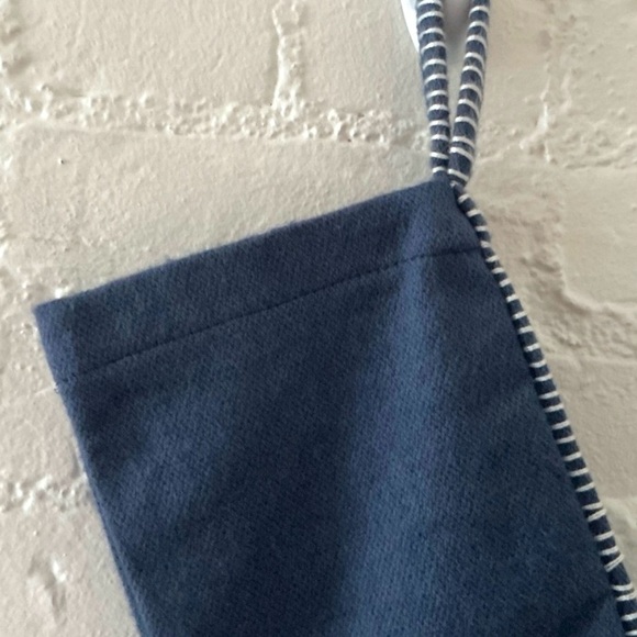 Blue Christmas Stocking Embroidered Snowflake Wondershop Fabric Stitch Finish - Picture 7 of 7